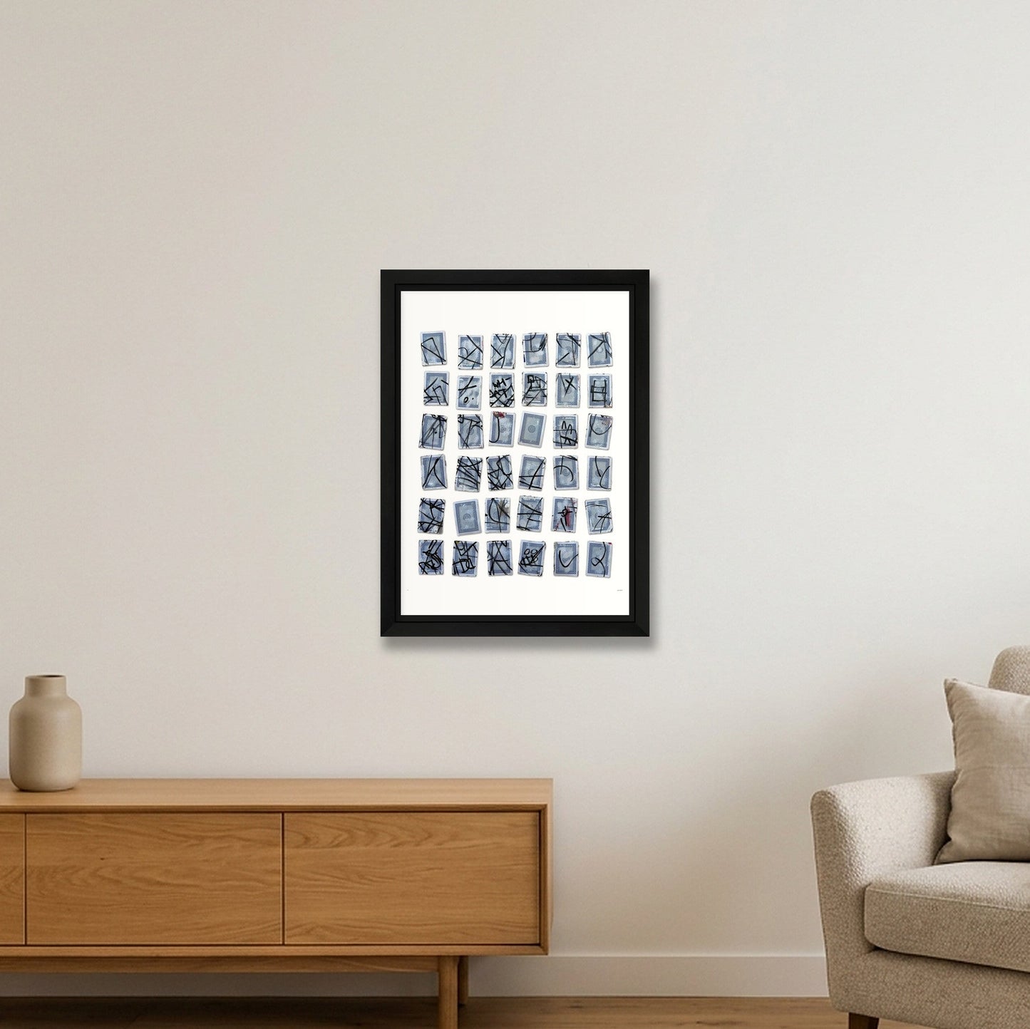 Seven of Hearts II — A3 (30×42cm, 12×17") Black Frame